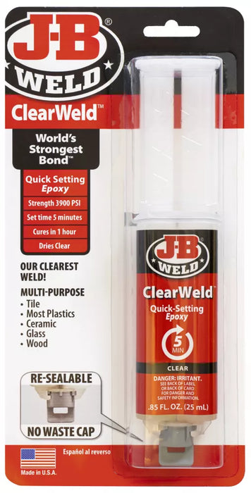 J-B Weld ClearWeld Syringe, 25ml