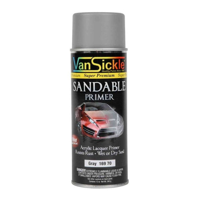 Van Sickle Sandable Primer 12oz Spray - Flat Gray
