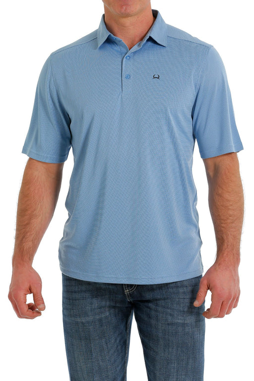 Cinch Men's Arenaflex Short Sleeve Polo Shirt / Light Blue