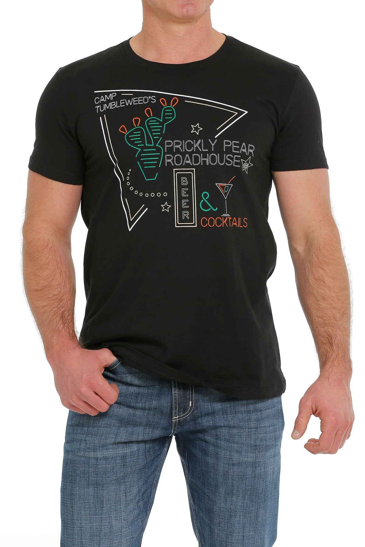 Cinch Men's Prickly Pear Roadhouse Tee / Black