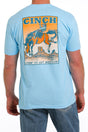 Cinch Men's Fixin' To Get Western Tee / Lt Blue