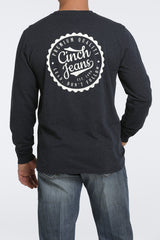 Men's Cinch Jean Long Sleeve Tee / Heather Navy