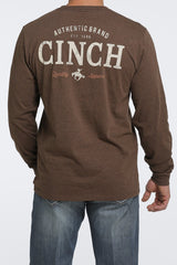 Men's Cinch Jean Long Sleeve Tee / Brown