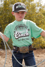 Boy's American Pride Cinch Lead Don't Follow Tee / Green