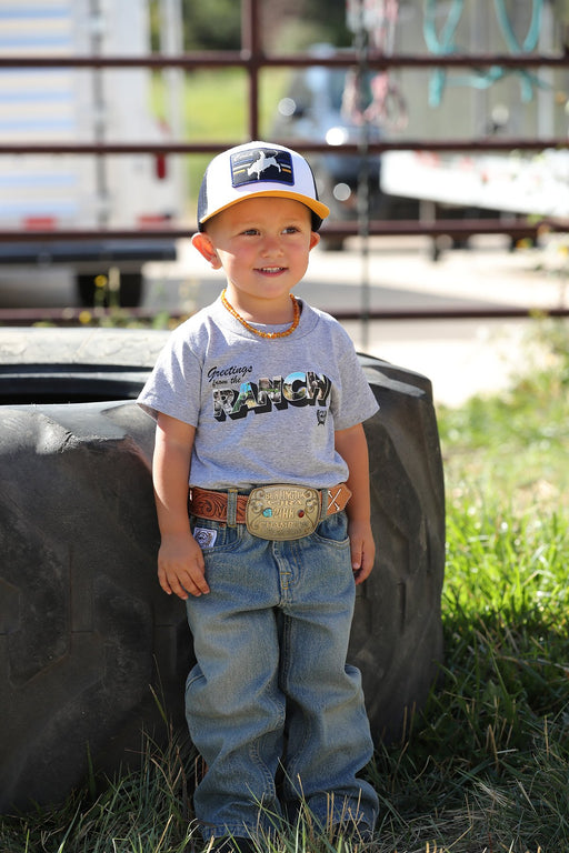 Cinch Toddler's Greetings From The Ranch Tee / Heather Grey