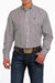 Cinch Men's Stripe Tencel Button-Down Long Sleeve Western Shirt / Purple