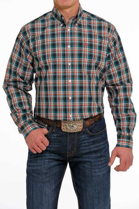 Cinch Men's Plaid Button-Down Long Sleeve Western Shirt