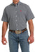 Cinch Men's Geometric Print Button-Down Long Sleeve Western Shirt / Lt Blue