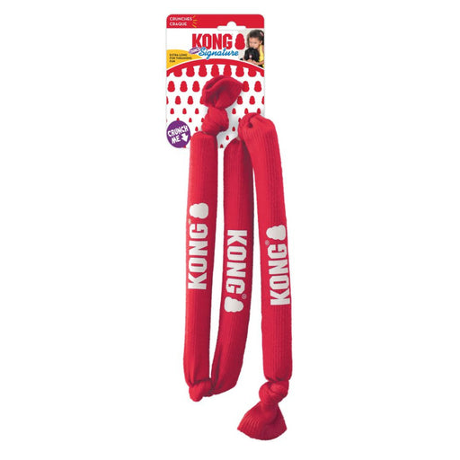 Kong Signature Crunch Triple Rope Dog Toy RED