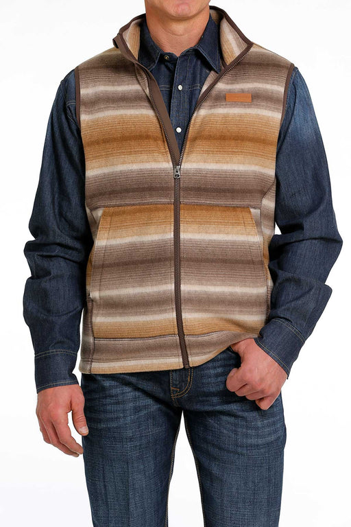 Cinch Men's Polar Fleece Vest / Brown