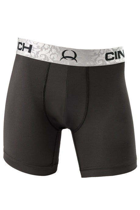 Cinch Men's Solid 6in Boxer Brief / Black