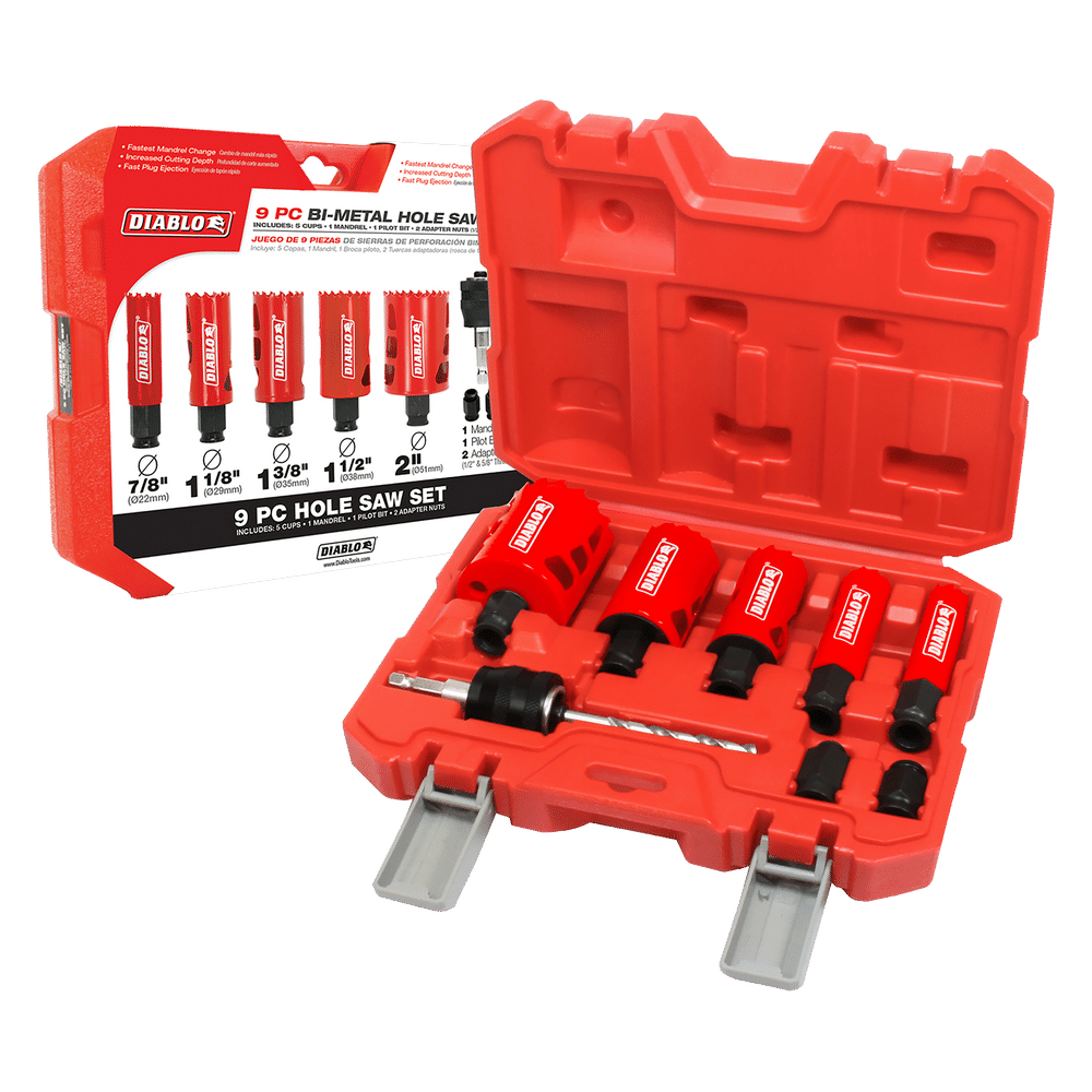 DIABLO 9 pc General Purpose Bi-Metal Hole Saw Set