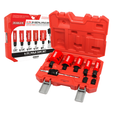 DIABLO 9 pc General Purpose Bi-Metal Hole Saw Set