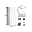 Garden Zone Garden Craft Galvanized Poultry Netting, 48in x 150ft, 2in Hexagonal Openings