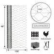 Garden Zone 48in x 150ft Galvanized Chicken Wire with 2in Openings / 2IN_20GA
