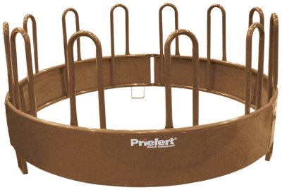 Priefert Tombstone Round Bale Feeder BLUE