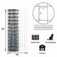 Garden Zone 36in x 50ft Galvanized Garden Fence with 2in x 3in Openings 3X50FT