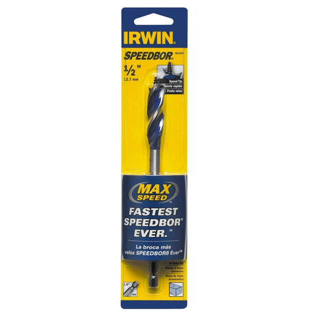 IRWIN INDUSTRIAL TOOL SPEEDBOR MAX Tri Flute Drill Bit 1/2 in. X 6 in. 1/2X6