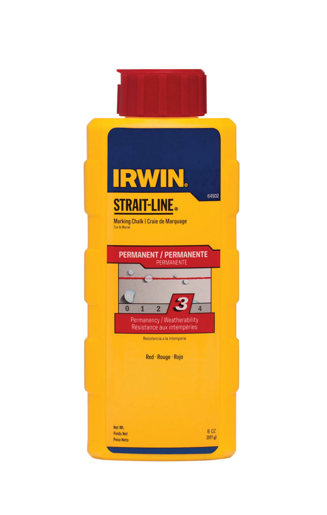 IRWIN INDUSTRIAL TOOL 8OZ STRAIT-LINE Marking Chalk Refill - RED