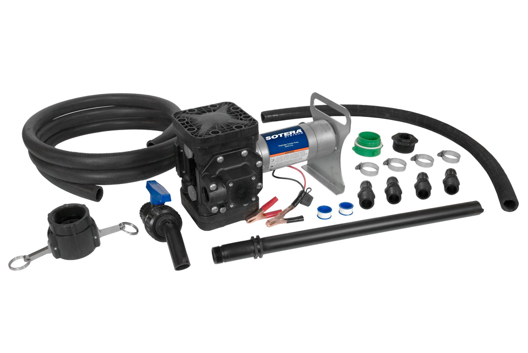 Tuthill/Fill-Rite 12V DC Chemical Transfer Pump, Pump-n-Go Mount with Motor Bracket, Hose, & Suction Pipe