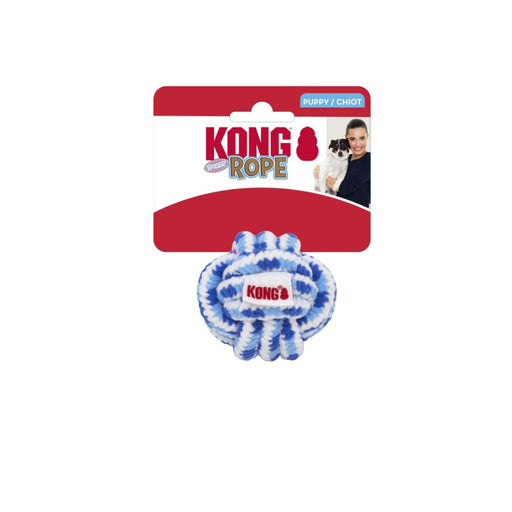 Kong Rope Ball Puppy Toy, Small BLUE