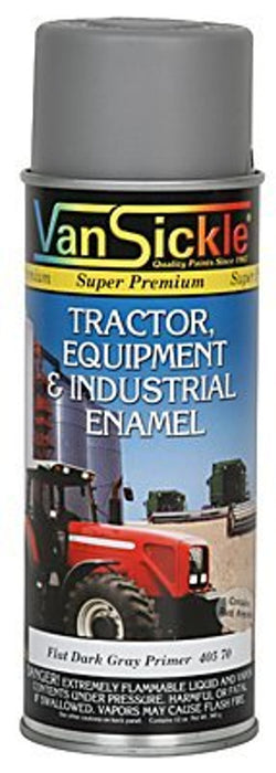 Van Sickle Tractor, Equipment & Industrial Enamel Primer 12oz Spray - Flat Dark Grey Gray primer